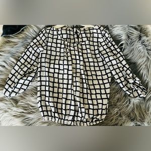 Black and White Blouse